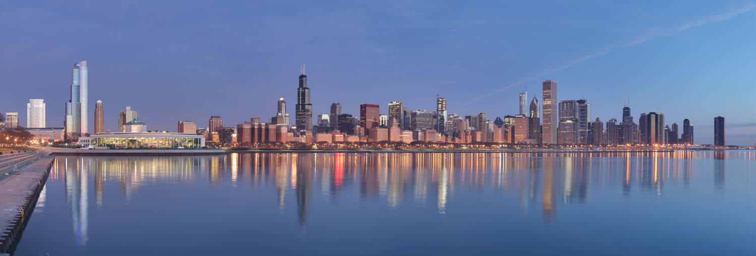 Chicago Skyline at Sunrise