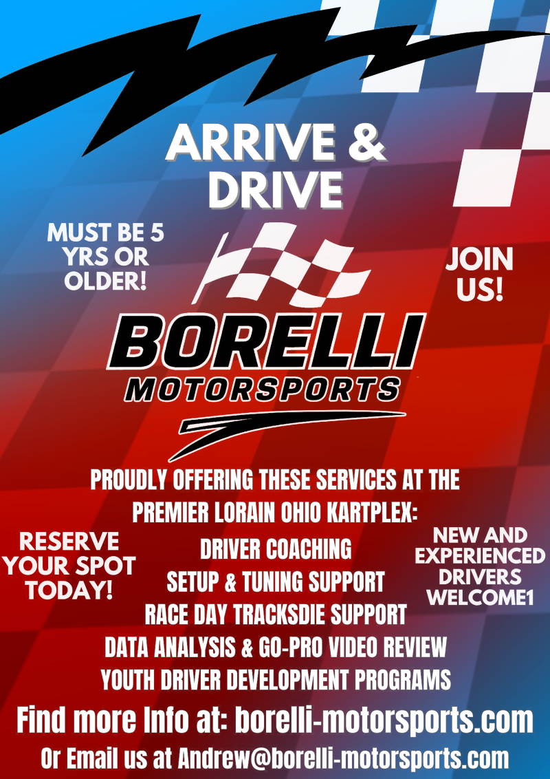 Arrive and Drive services offered by Borelli Motorsports Karting