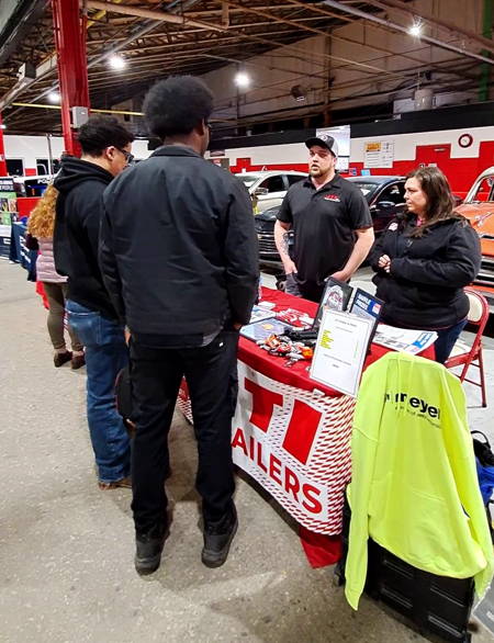 JTI employees at Career Fair at Ohio Technical College in Cleveland